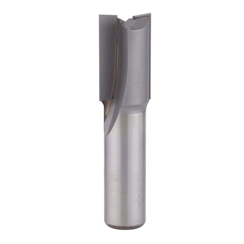 Double Flute Straight Cut Router Bit - 1/2" SH - Diameter:1/4" - Cutting Length:3/4" - Overall Length:2-3/8"